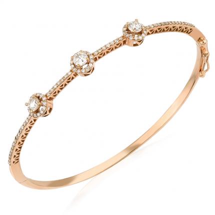 1.38 ct. Pırlanta Kelepçe Bileklik