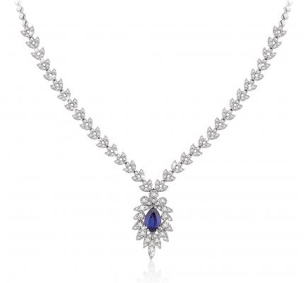 3.00 ct. Pırlanta Safir Gerdanlık